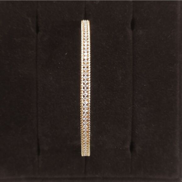 Authentic New Roberto Coin Diamond Symphony Princess Bangle In 18kt Rose Gold - Picture 9 of 16